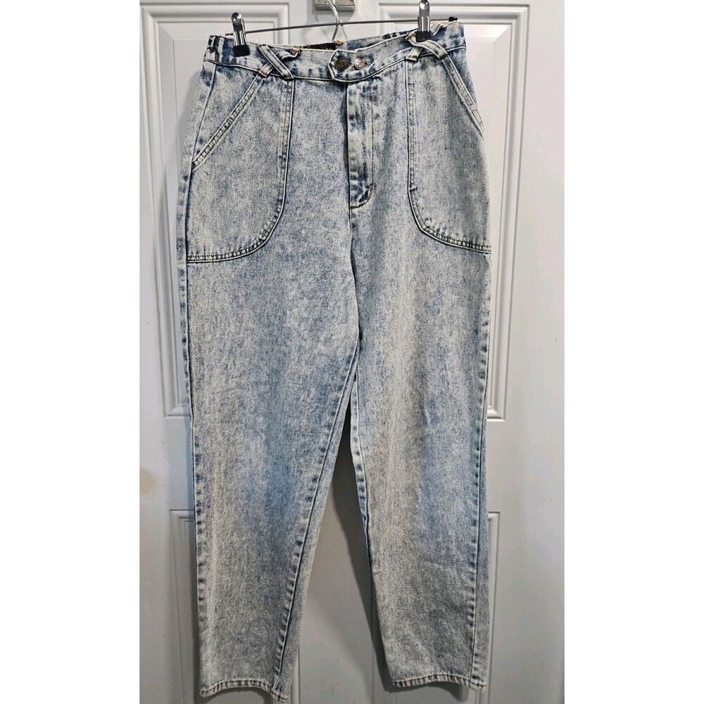 90's Y2k Acid Wash High-rise Barrel Leg JEANS Women's SS EXPRESS. SZ 11/12